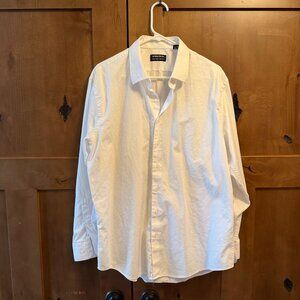 Nordstrom Easy Care Trim Fit Dress Shirt Mens 17.5" 34-35